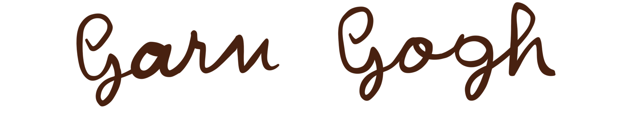 Garn Gogh Titel Handwritten Font